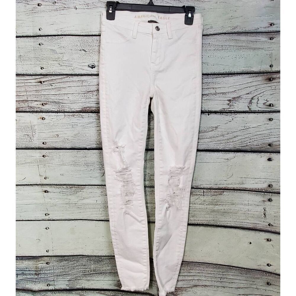 American Eagle Size 0 White Skinny Jegging